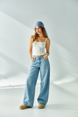 White Square-Neck Camisole Top